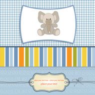 welcome baby card with elephant N5