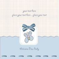 cute baby shower card with butterfly N9