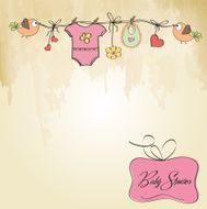 Baby girl shower card N99