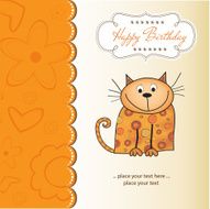 new baby shower card with cat N34