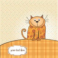 new baby shower card with cat N36