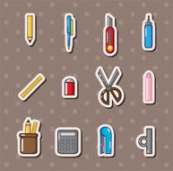 stationery stickers N2