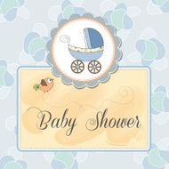 Baby boy announcement card N68