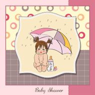 Baby girl shower card N101