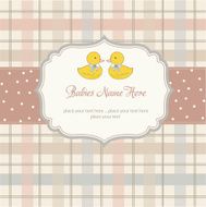 delicate babies twins shower card N5