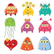 Set of cartoon monsters N2