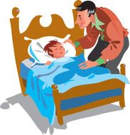 Dad Tucking Son In Bed C