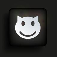 Vector square icon on black background Eps10