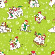 Snowman seamless pattern Template for christmas winter design