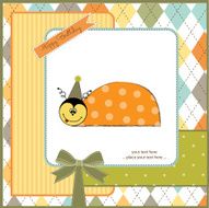 happy birthday card with ladybug N7