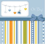 Baby boy shower card N126