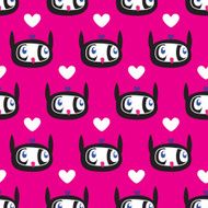 Owl Heart Seamless background N5