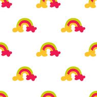 Rainbow seamless pattern Light background Vector illustration