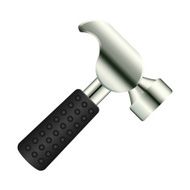 Childish Hammer Icon Isolated On White