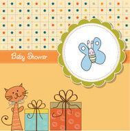funny cartoon baby shower card N17