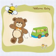 baby shower card with cute teddy bear N92