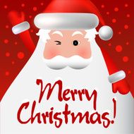Merry Christmas card or background with Santa Claus N4