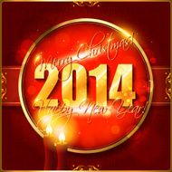 Happy New Year card or background with snowflakes N6