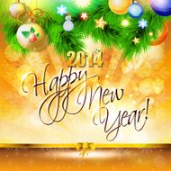 Happy New Year card or background with ribbons N6
