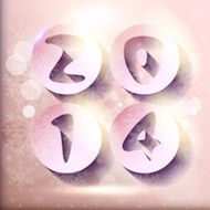 Happy New Year card or background with snowflakes N8