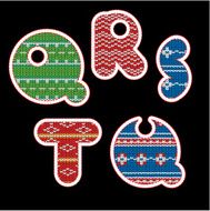 knitted alphabet - QRSTU