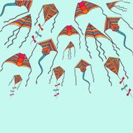 Vector kites for your design Hand drawn illustration N4
