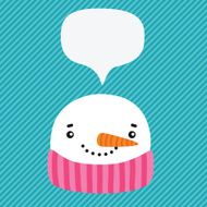 snowman with speech bubble