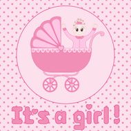 It&#039;s a girl baby shower announcement