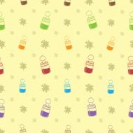 Baby Bottle Background Pattern