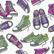 Seamless pattern with sneakers N6
