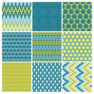 Vintage Art Deco Background Set