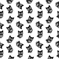 Owl seamless pattern N2