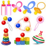 set of children with Tits toys