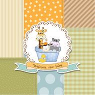 Baby shower card N197