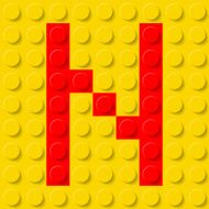 Letter N in construction kit