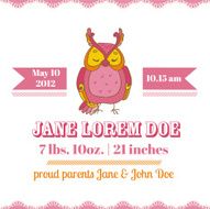 Baby Shower or Arrival Cards - Owl Theme