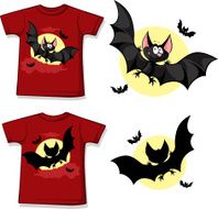 kid shirt with cute vampire printed