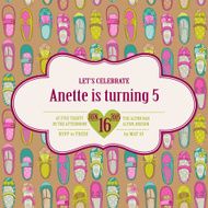 Baby Girl Shoes Background - for design or scrapbook