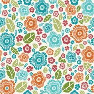 Decorative stylish spring seamless floral pattern