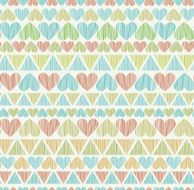 Decorative colorful seamless romantic heart texture