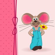 mouse with flower