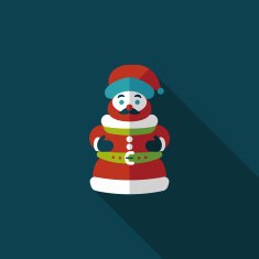 Santa Claus flat icon with long shadow eps10 N93