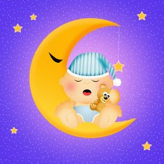 baby sleeping on the moon N6