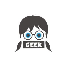 geek girl cartoon N18