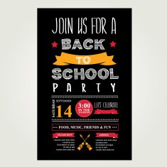 Invitation Back to school party N3