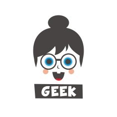 geek girl cartoon N19