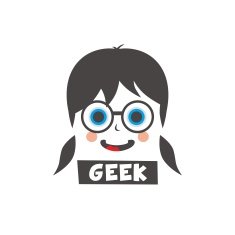 geek girl cartoon N20