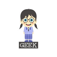 geek girl cartoon N21