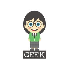 geek girl cartoon N22