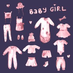 Set of baby girl clothing
